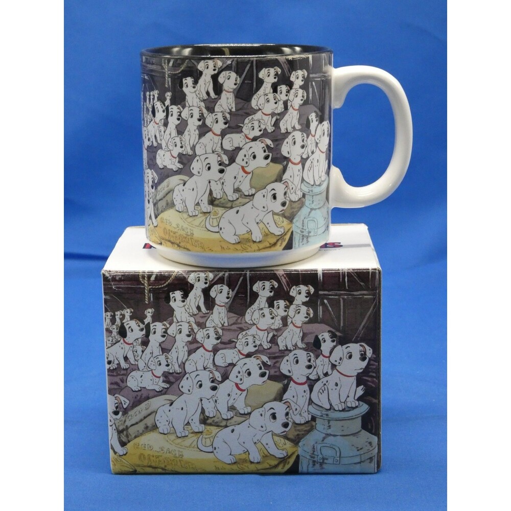 Vintage Walt Disney Classic 101 Dalmatians Coffee Cup Mug w/ Box Japan